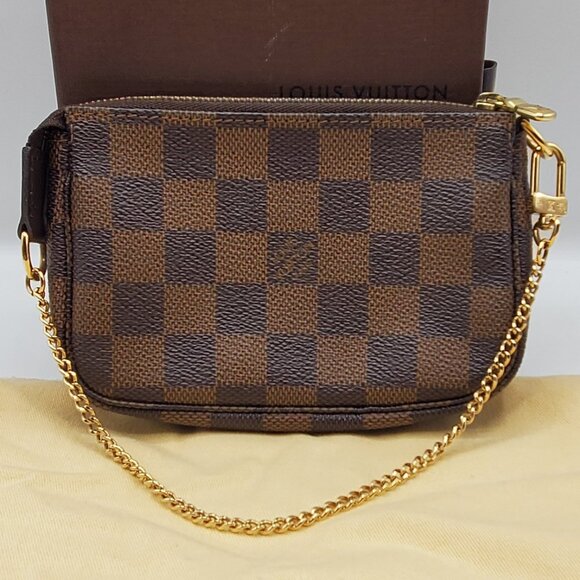 Women's Damier Canvas Mini Accessories Pochette - Picture 1 of 11